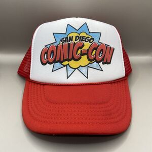 Rare San Diego Comi-Con Red Nissun Trucker Hat Snapback Mesh OS Cap